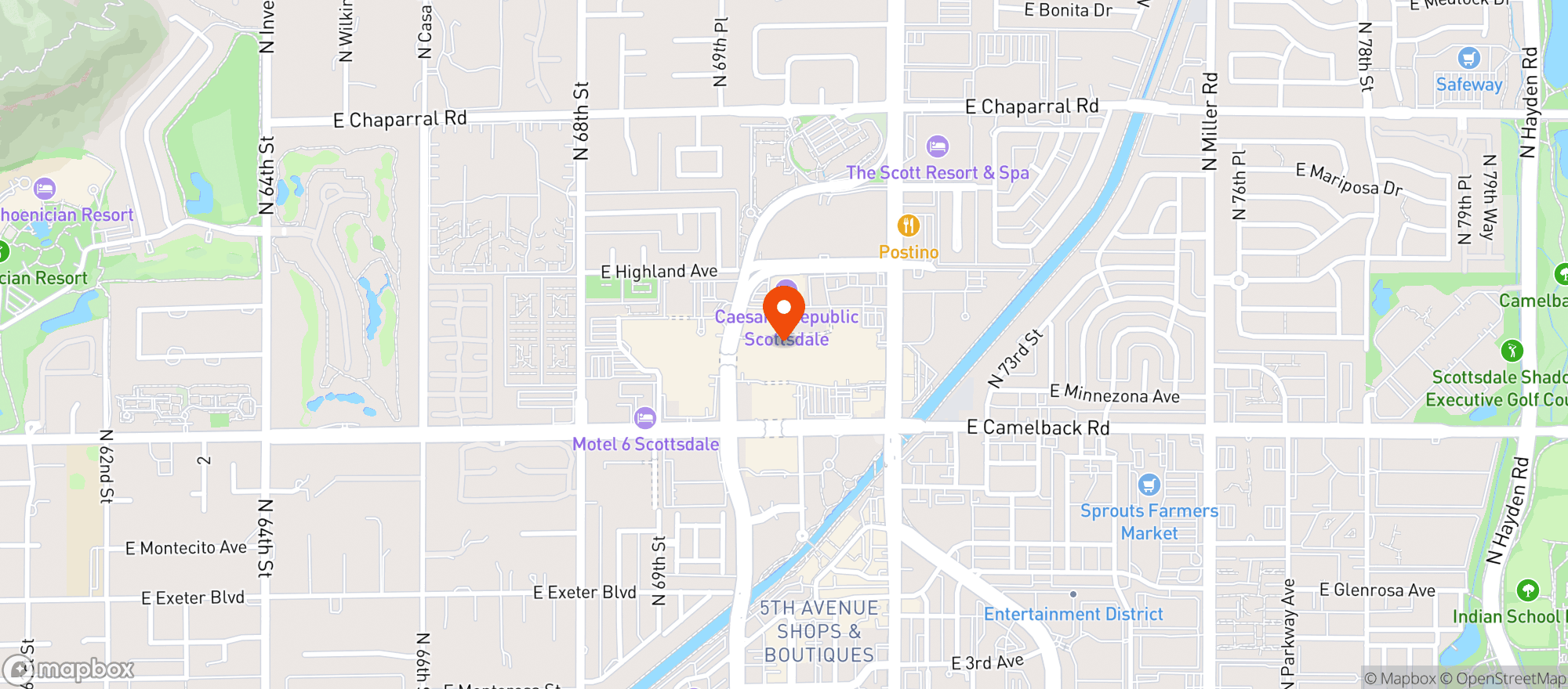 Map showing Williams Sonoma