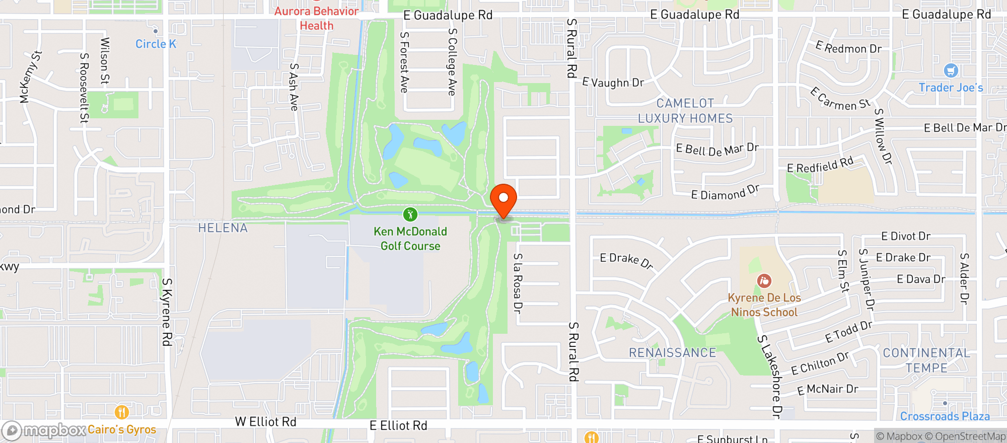 Map showing Ken Mcdonald Golf Course