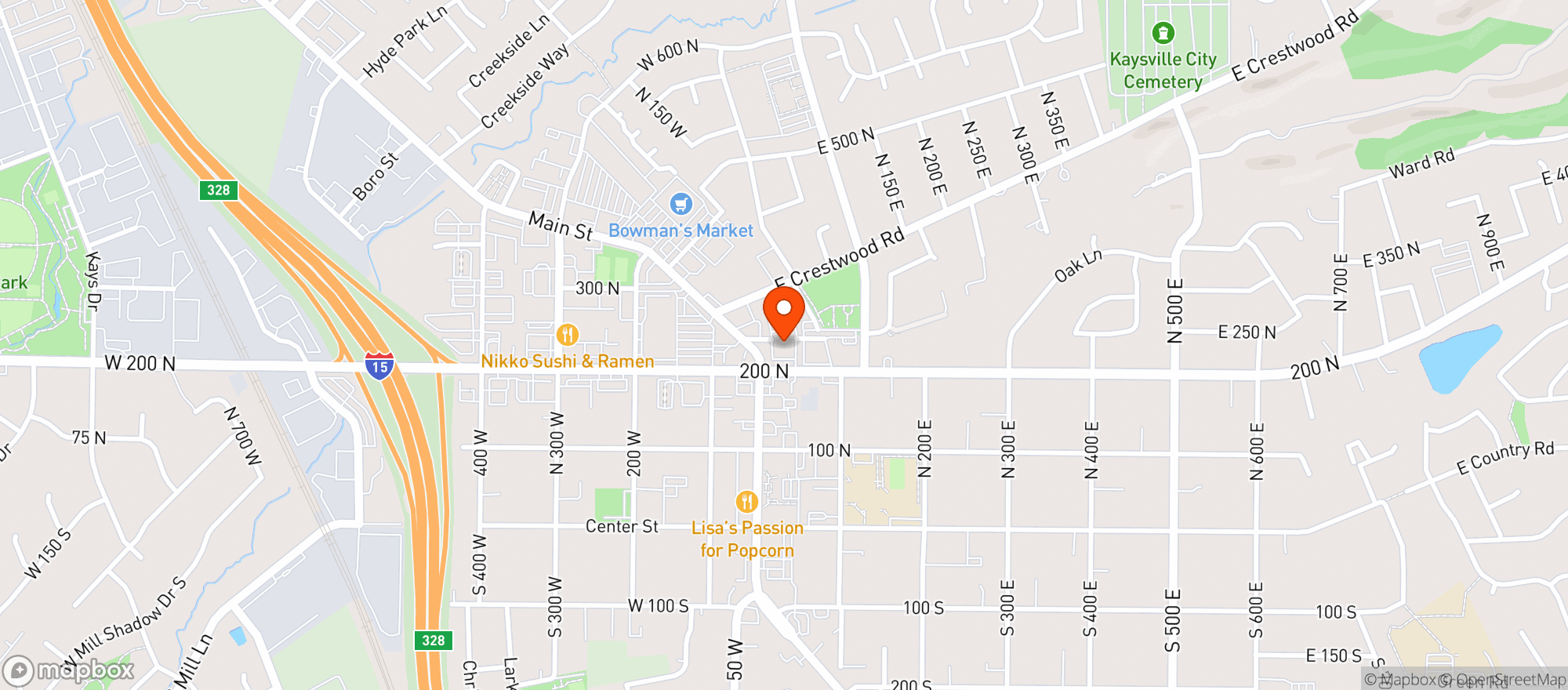 Map showing Walgreens