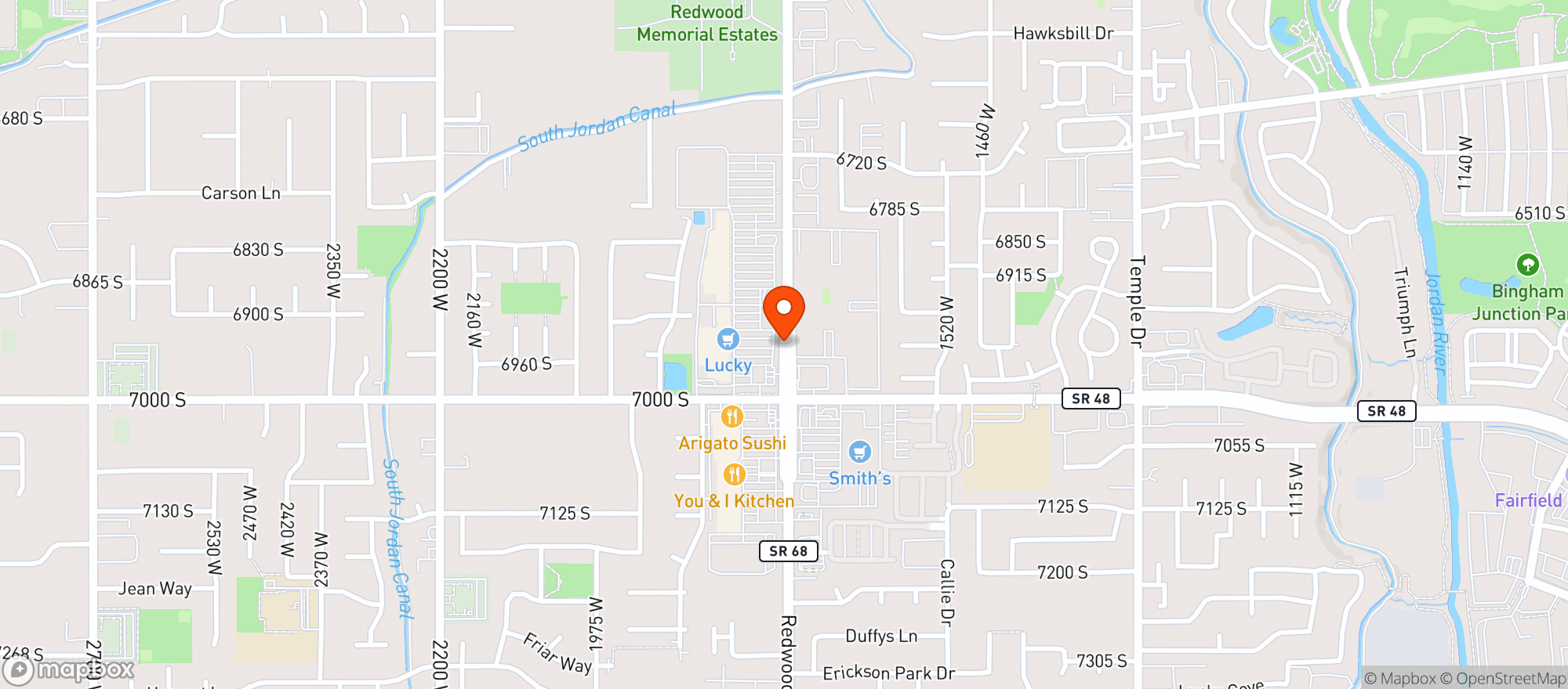 Map showing Lucky Store