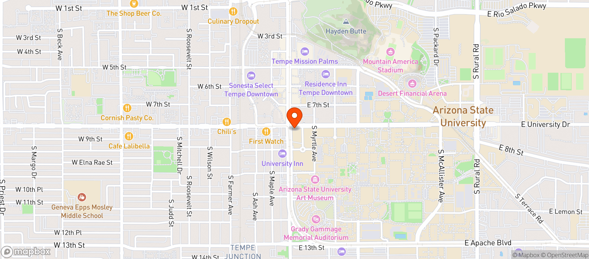 Map showing Omni Hotel #2