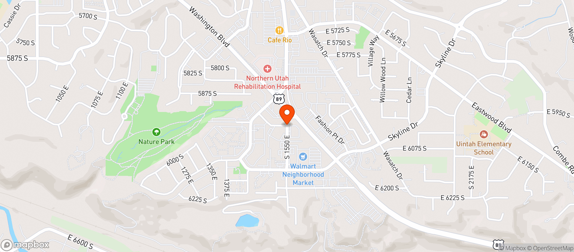 Map showing Fresh Market