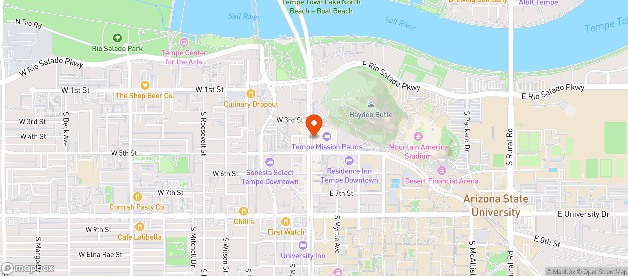 Map showing Devil S Hideaway