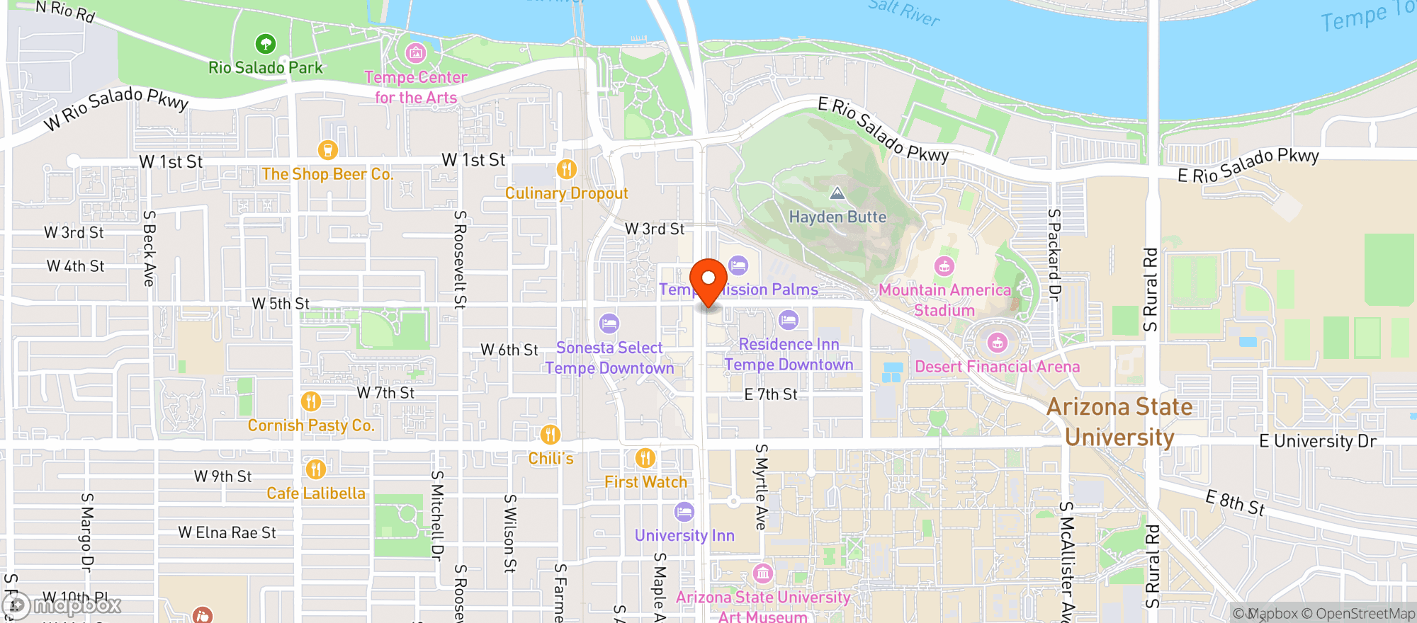 Map showing Low Key Piano Bar