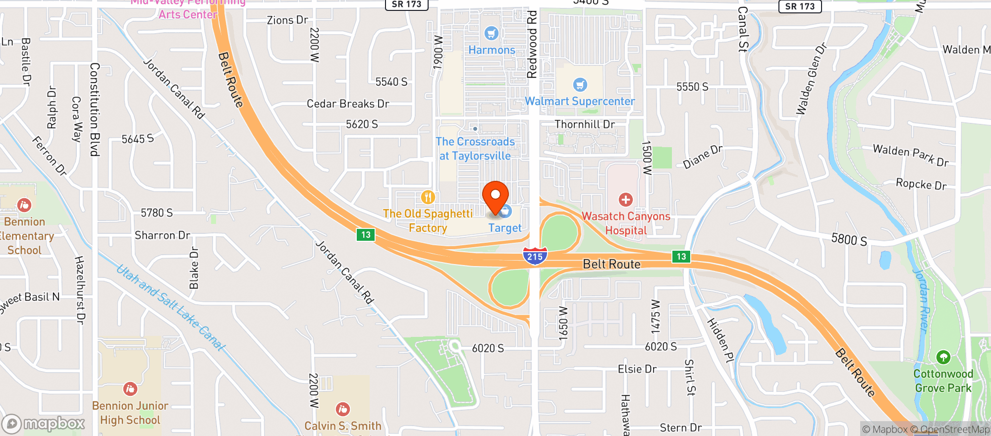 Map showing Target - Taylorsville