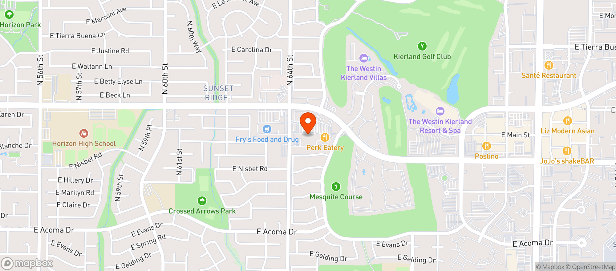 Map showing Safeway #1750