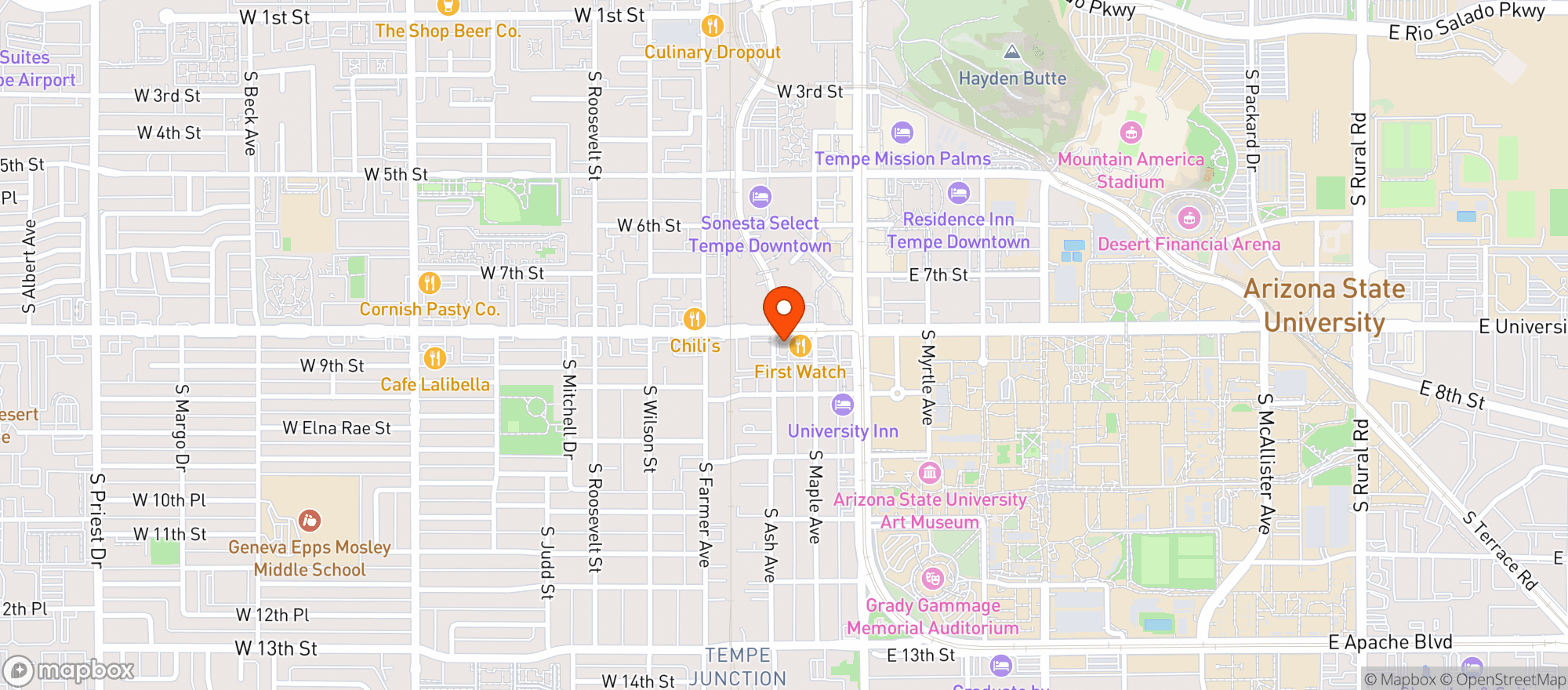 Map showing Circle K