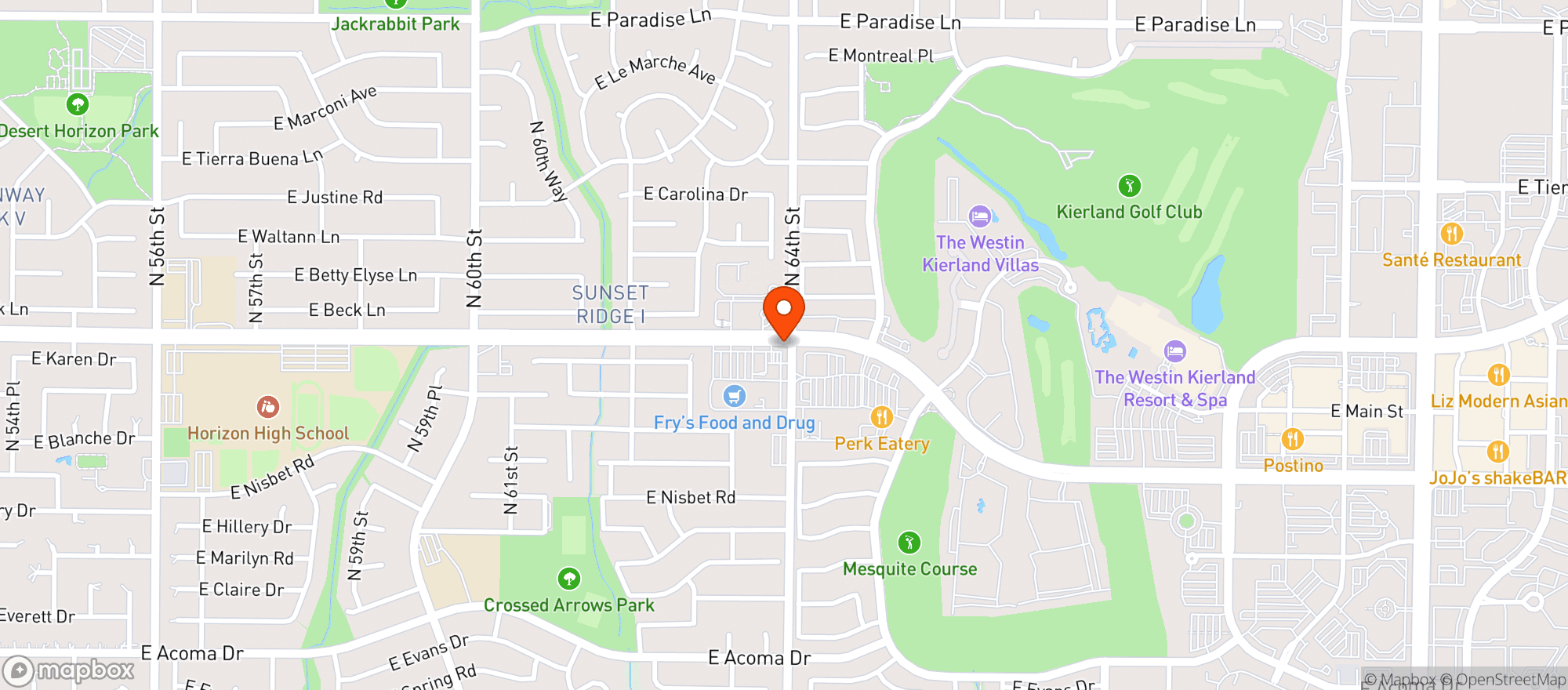 Map showing Frys Food & Drug Store