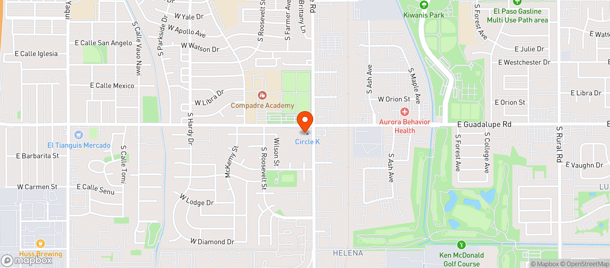 Map showing Circle K #2708591