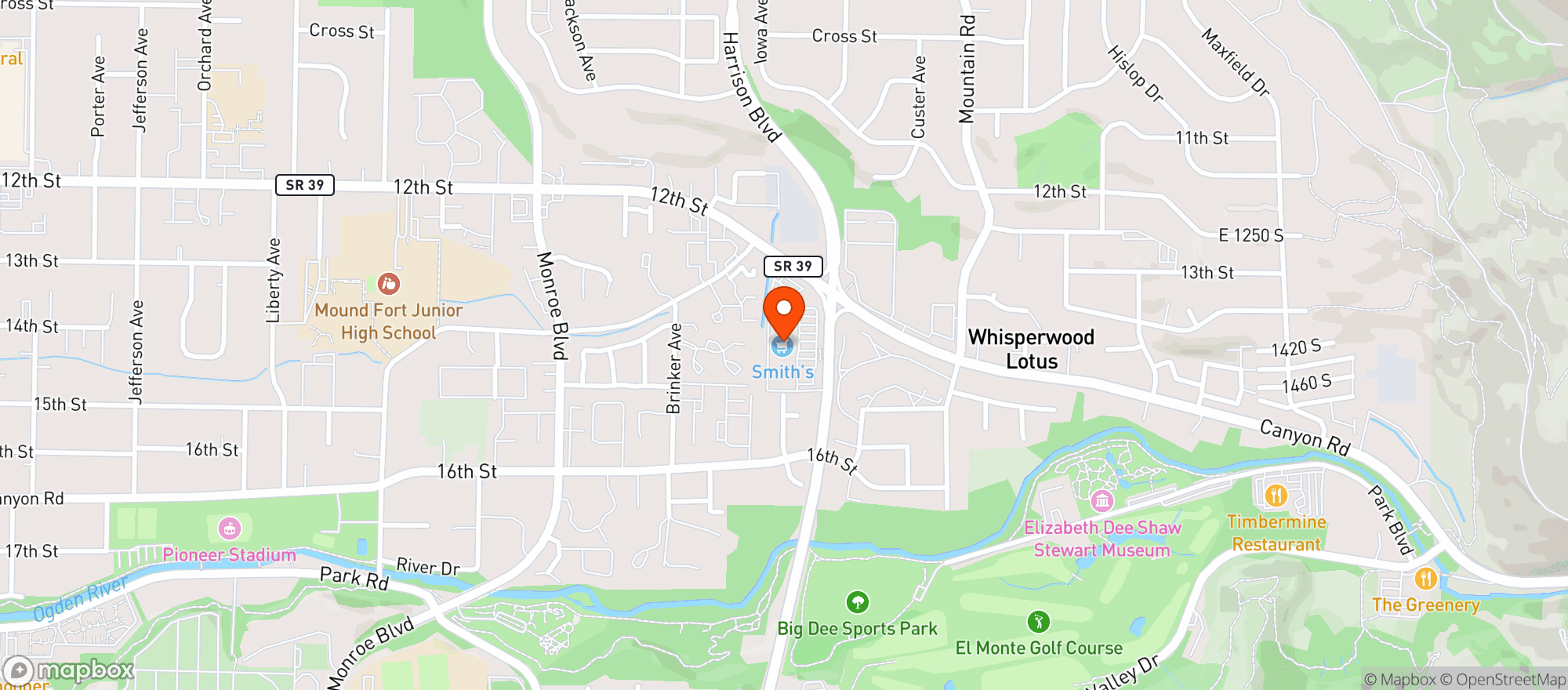 Map showing Smiths Food & Drug (706) - 00131 - Ogden
