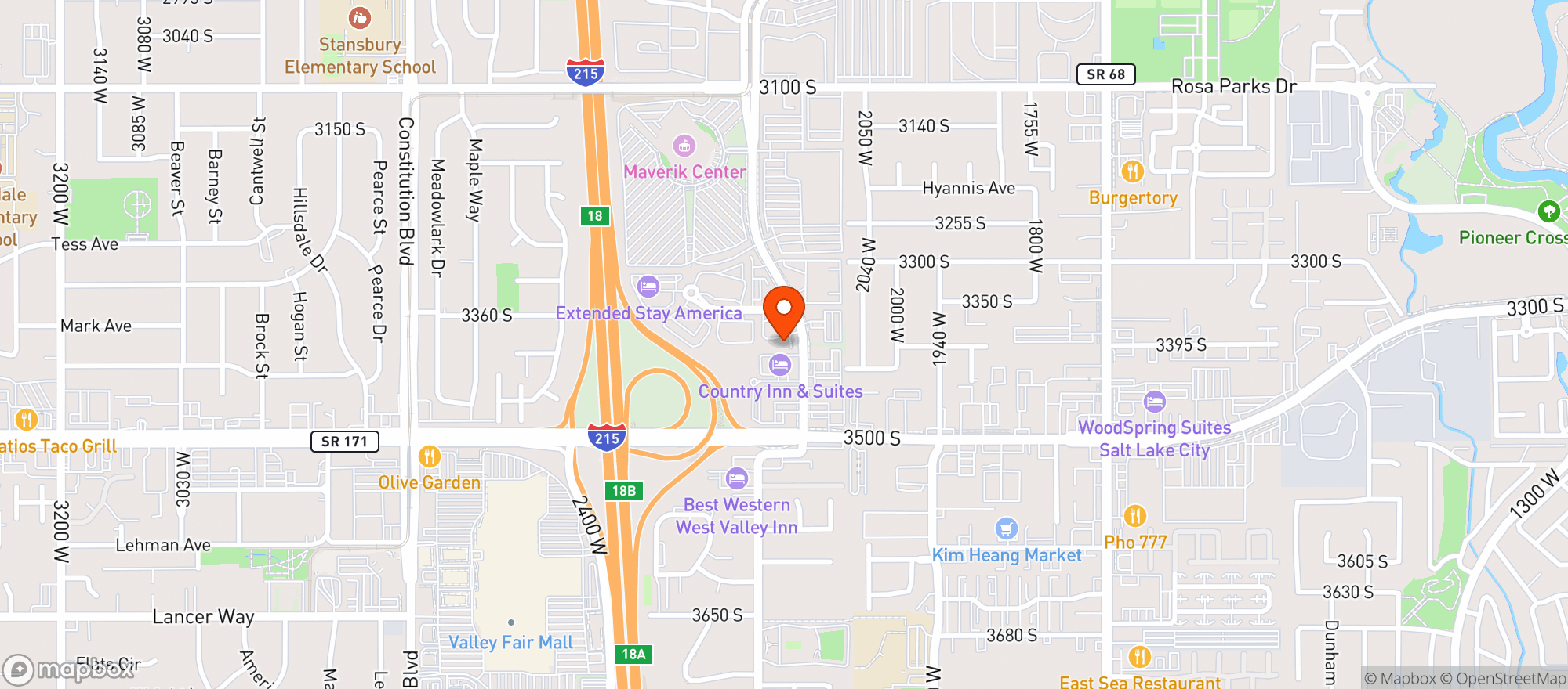 Map showing The Break