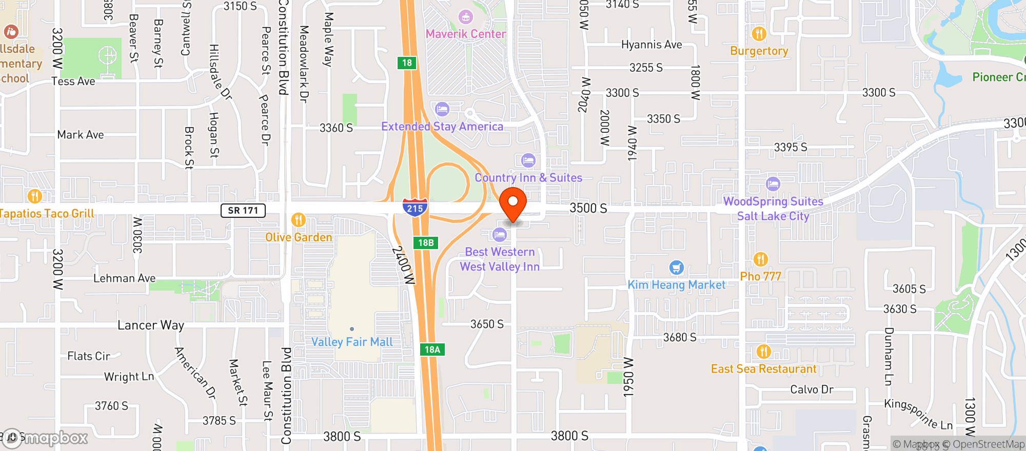 Map showing Cafe Silvestre