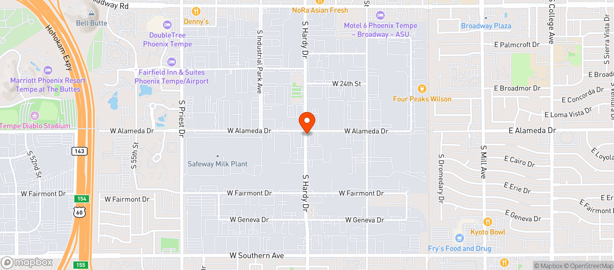 Map showing Nirvana Center 