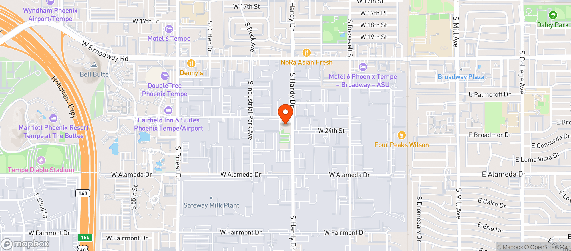 Map showing Elks Lodge