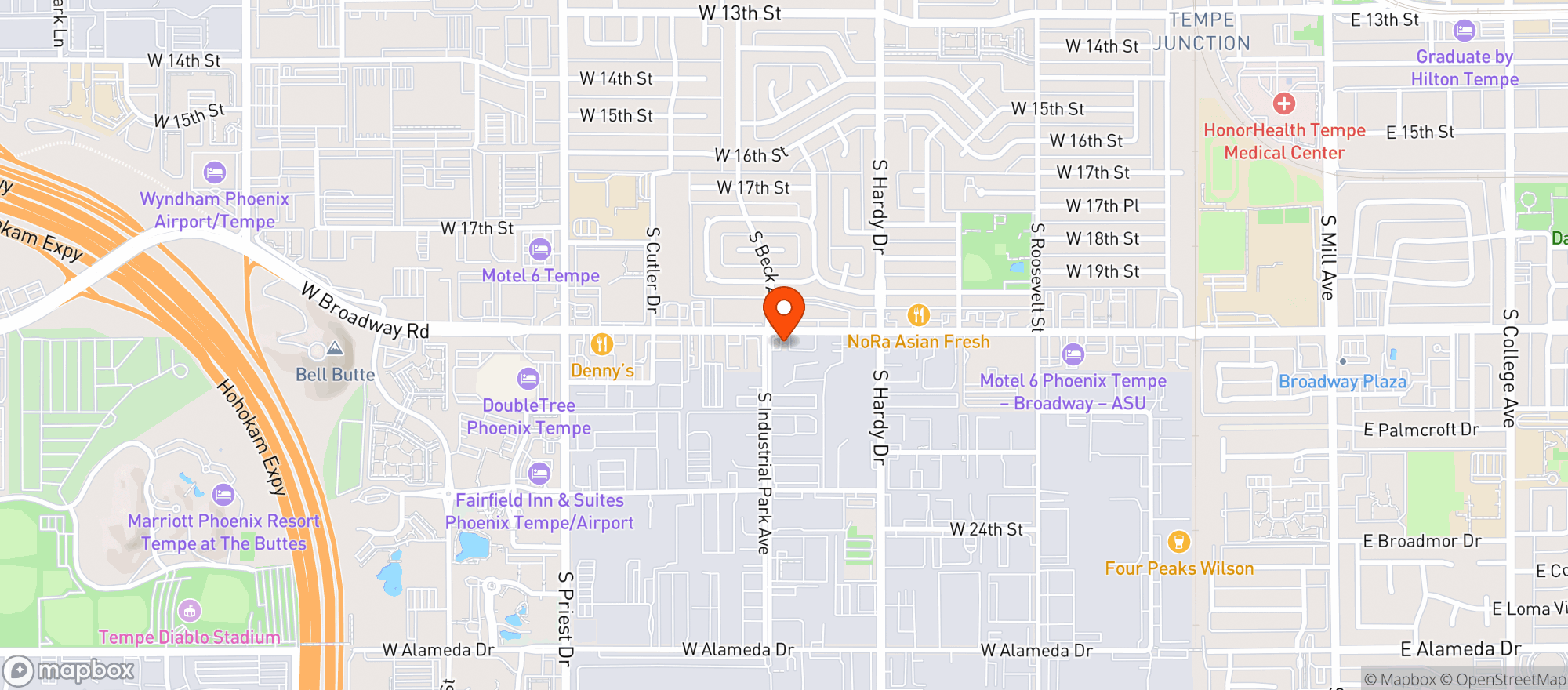 Map showing Palo Verde Lounge
