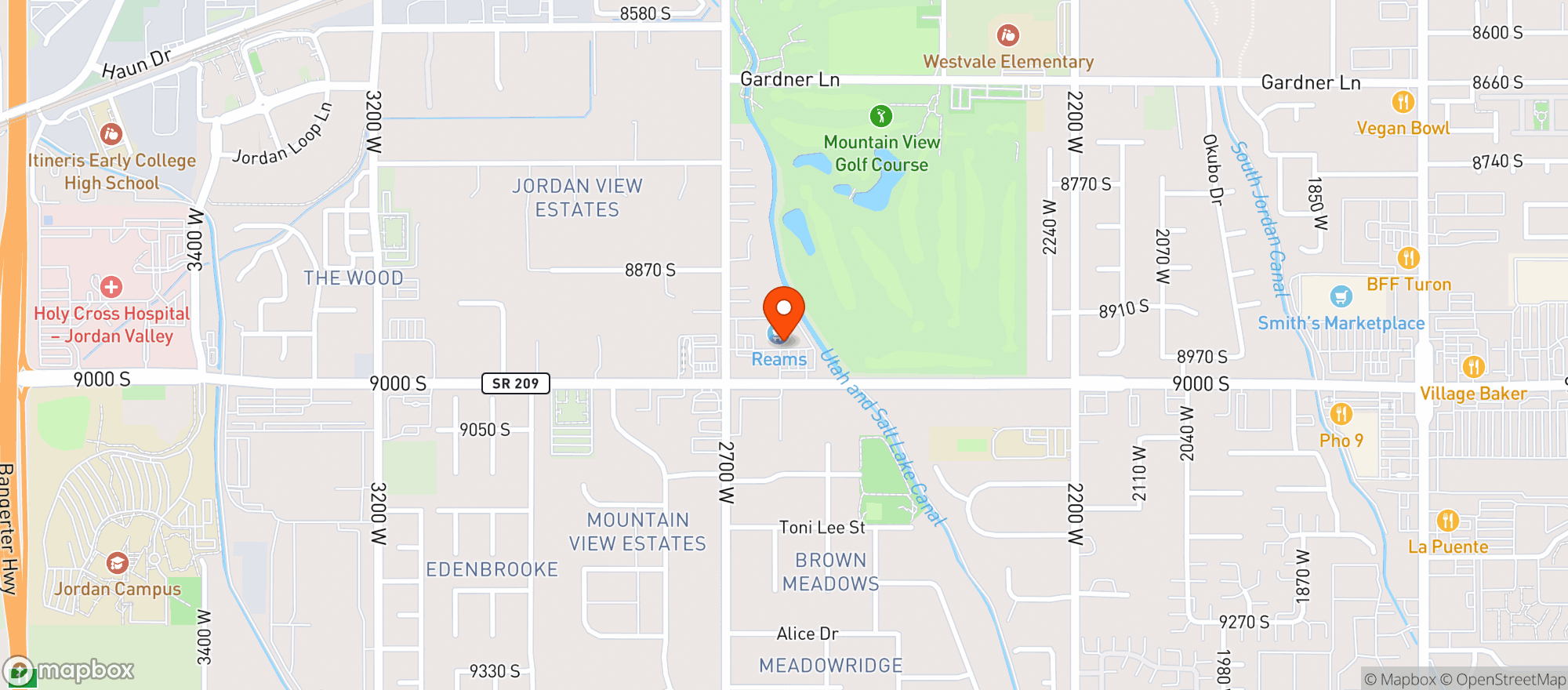Map showing Reams Food Store #11