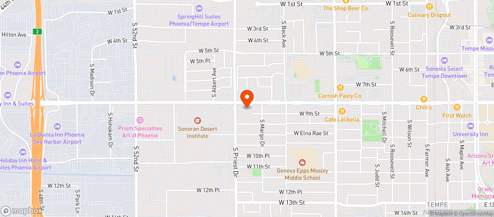 Map showing Liquor Den