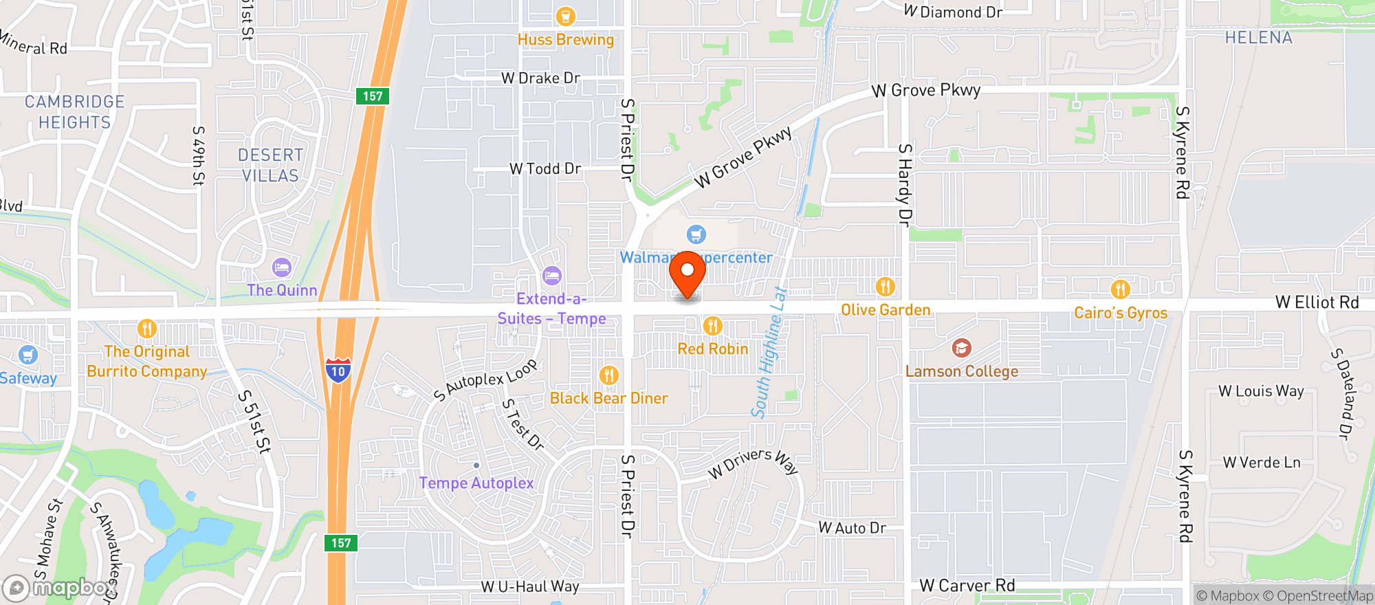 Map showing Walmart Supercenter