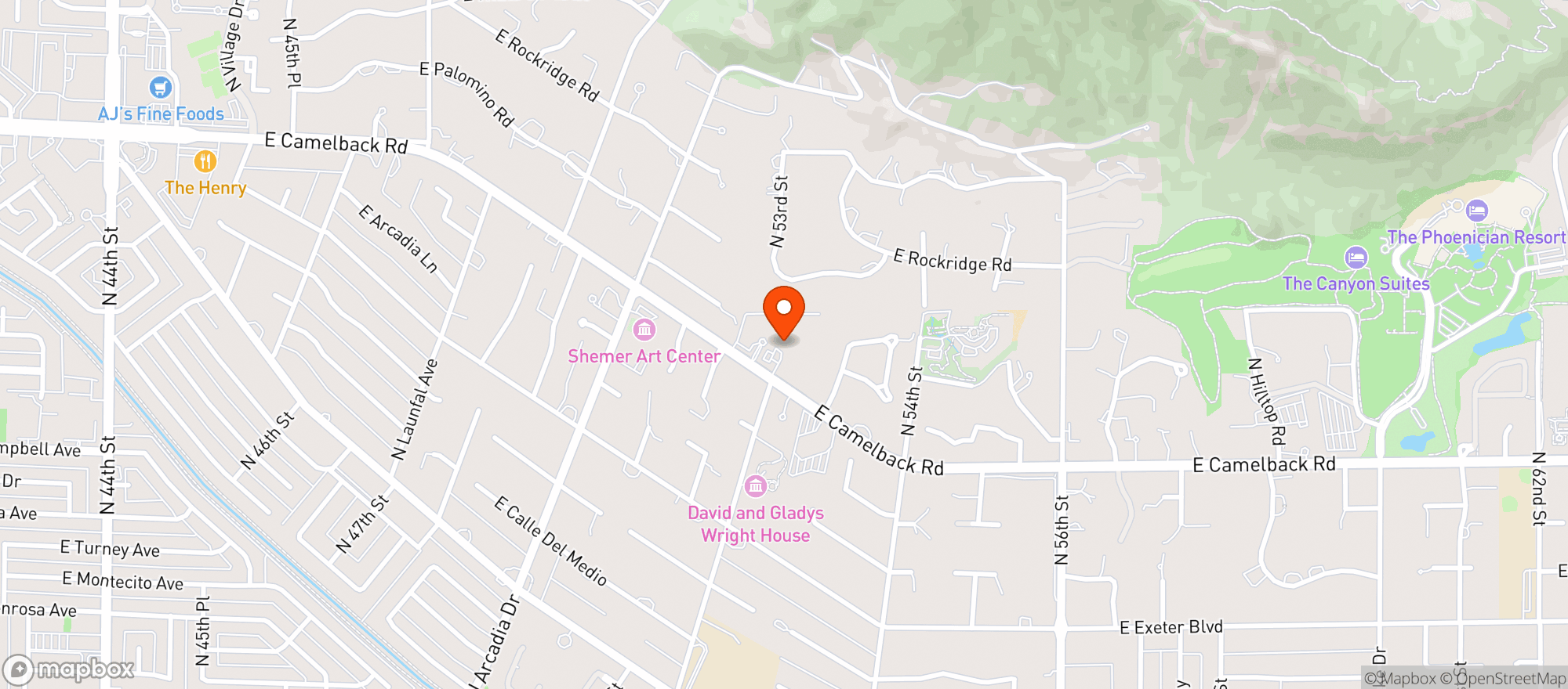 Map showing Royal Palms Resort And Spa