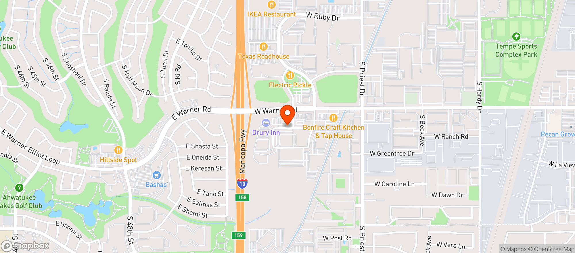 Map showing Bubbas 33