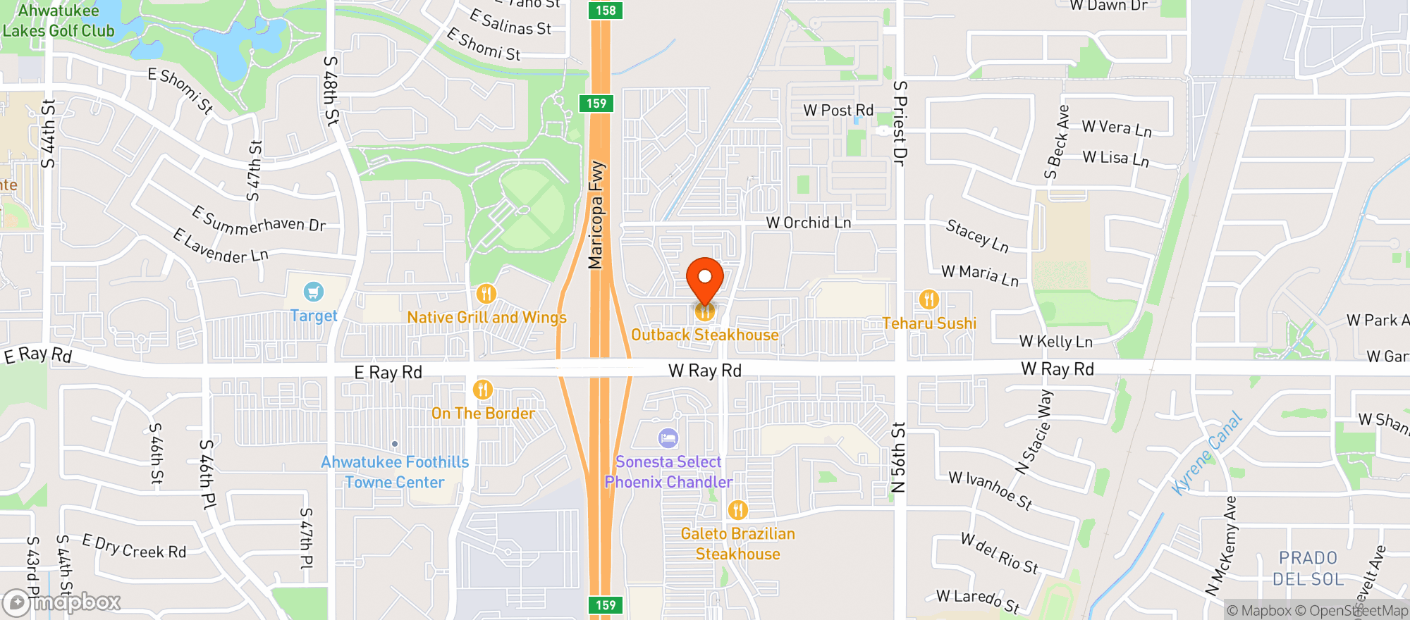 Map showing Outback Steakhouse #316
