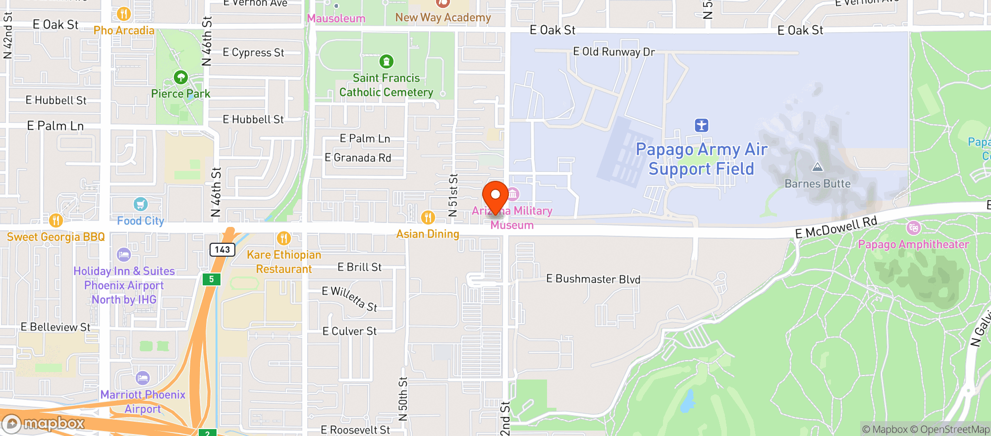 Map showing Circle K