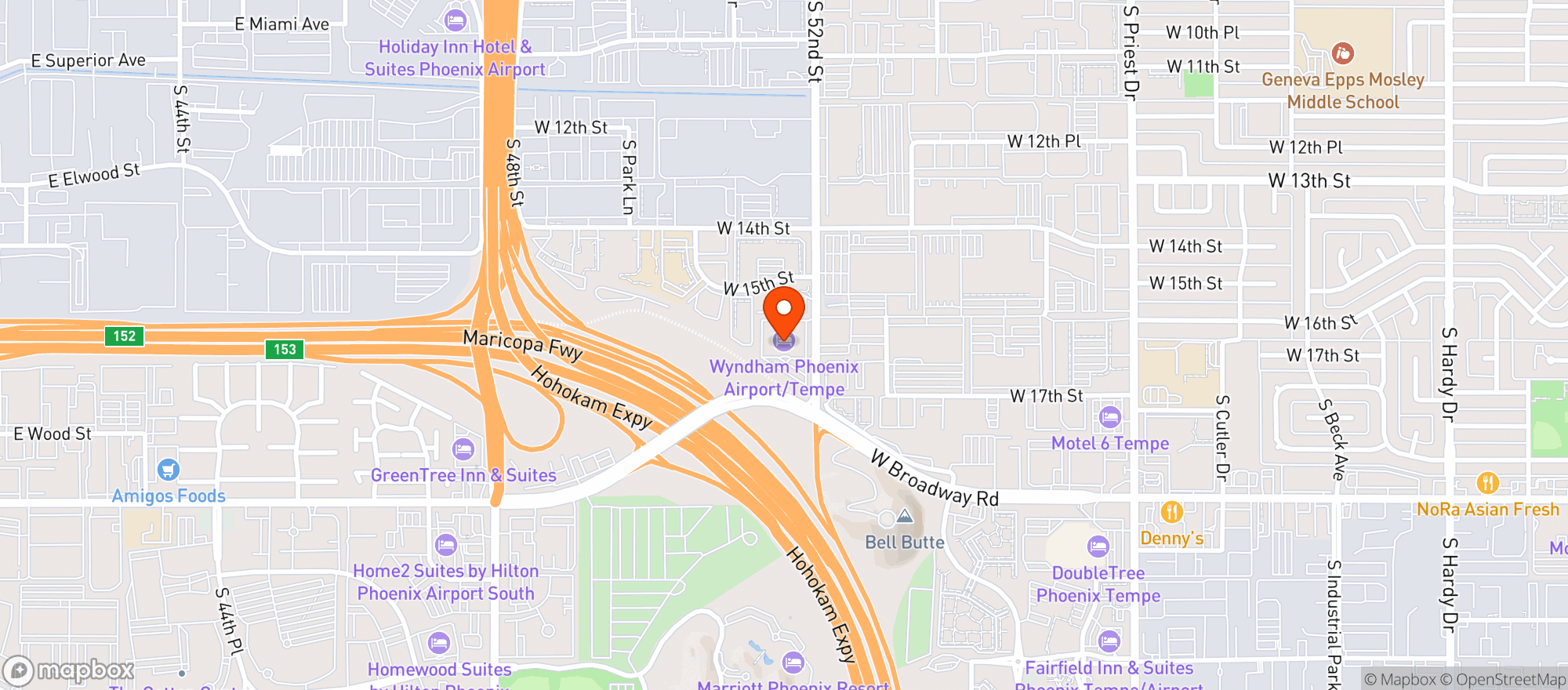 Map showing Wyndham Hotels & Resort #unk