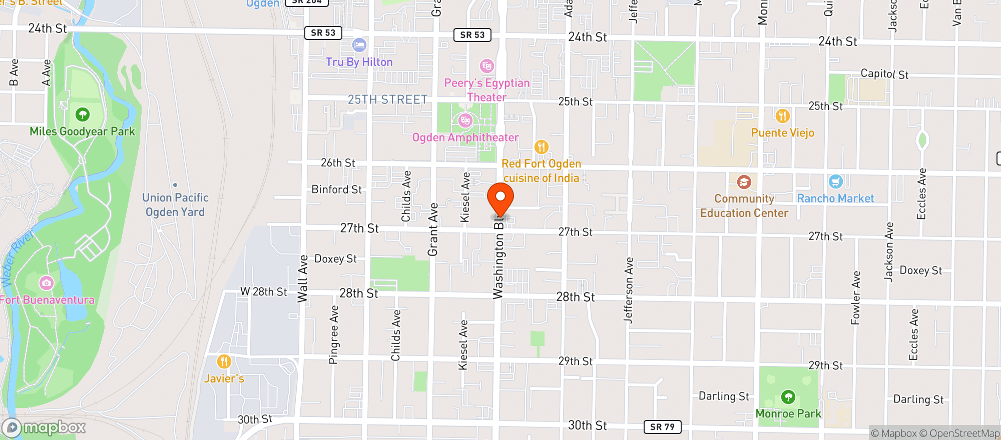 Map showing Sunshine Store