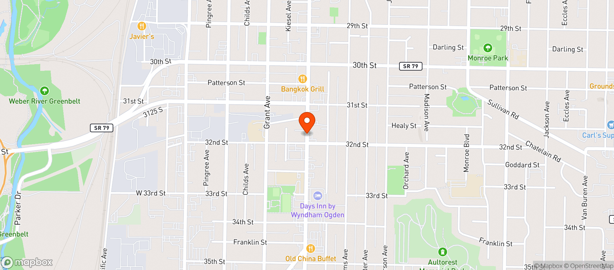 Map showing Fast Stop