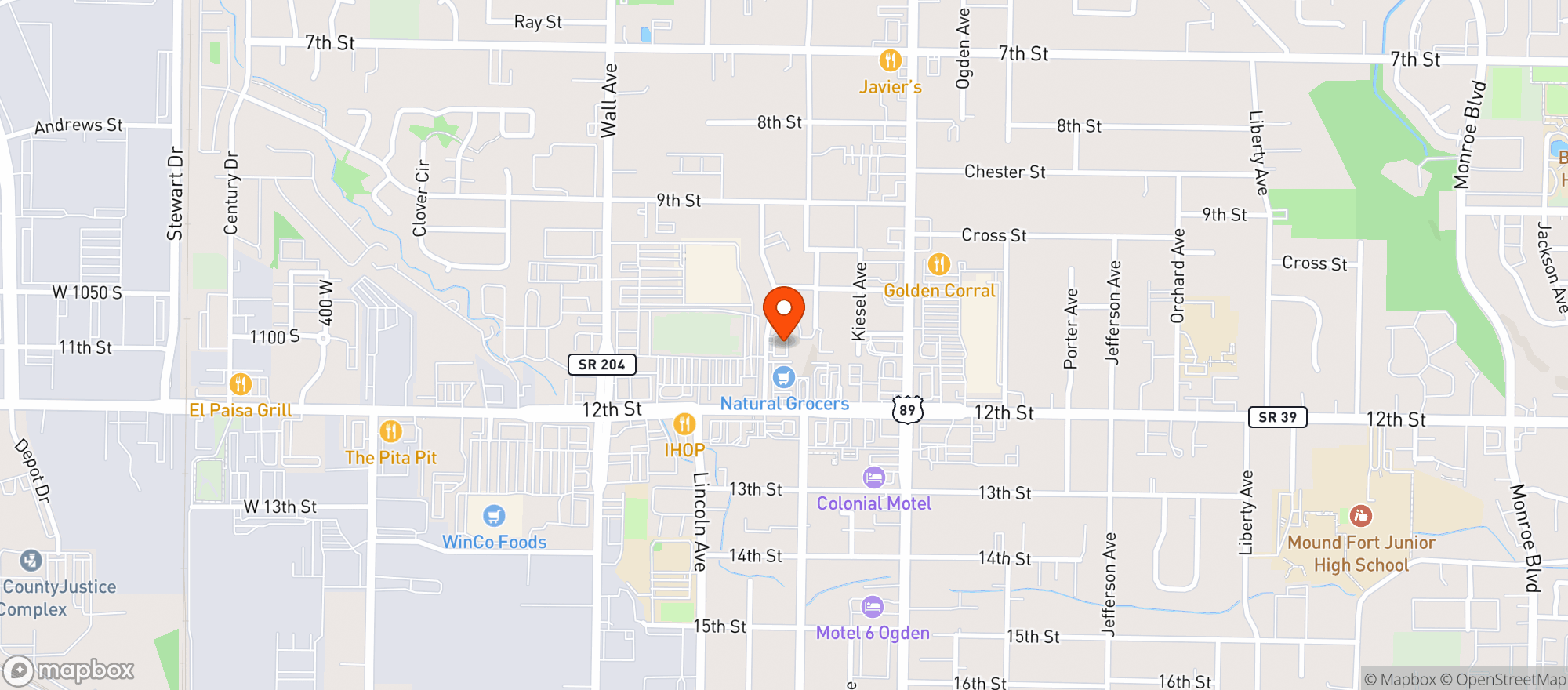 Map showing Natural Grocers by Vitamin Cottage - Natural Grocers by VC_Ogden (OG) - 00100008918
