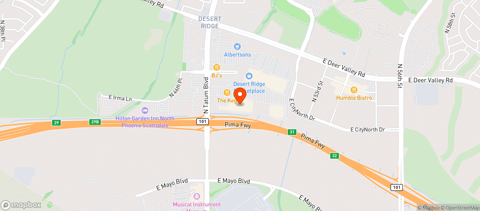 Map showing Total Wine - Desert Ridge