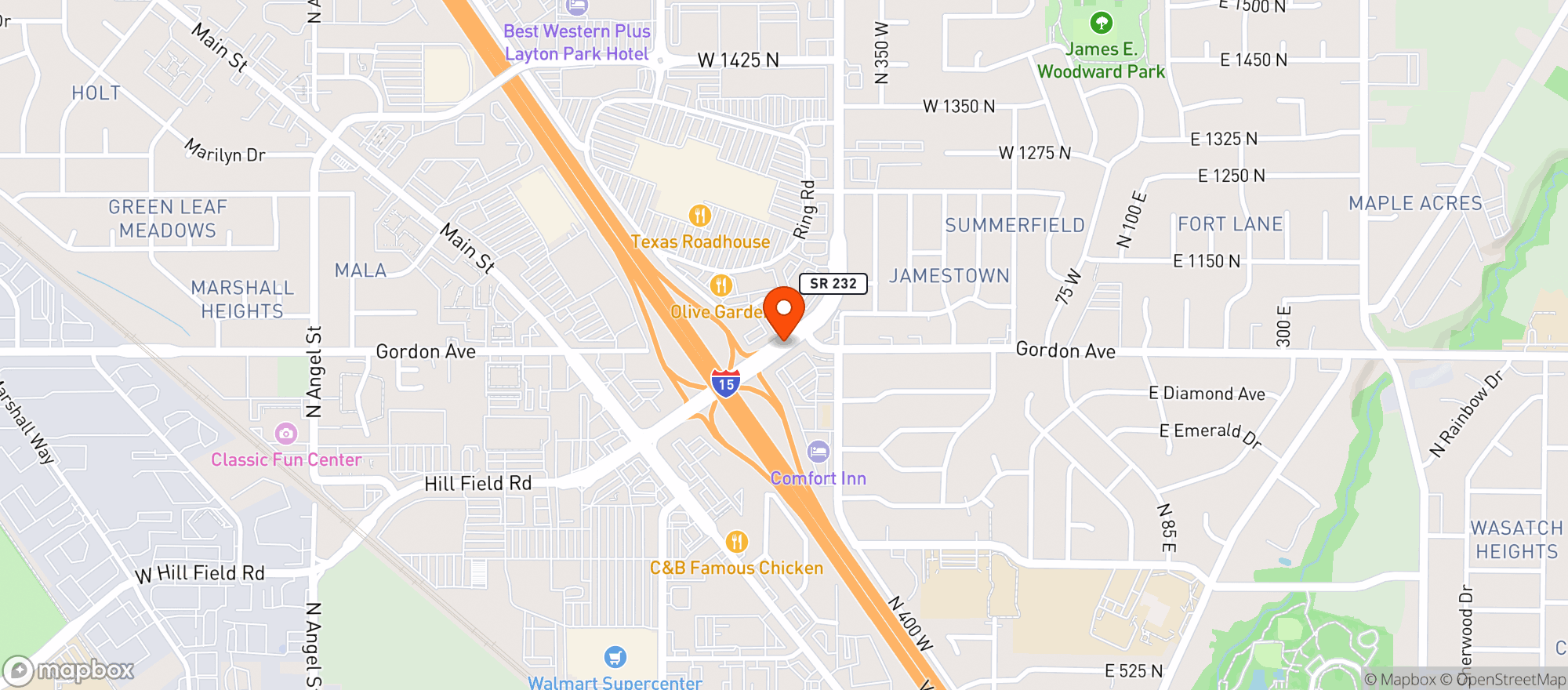 Map showing Red Lobster