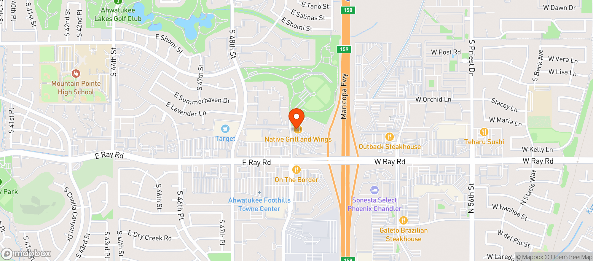 Map showing Native Grill & Wings