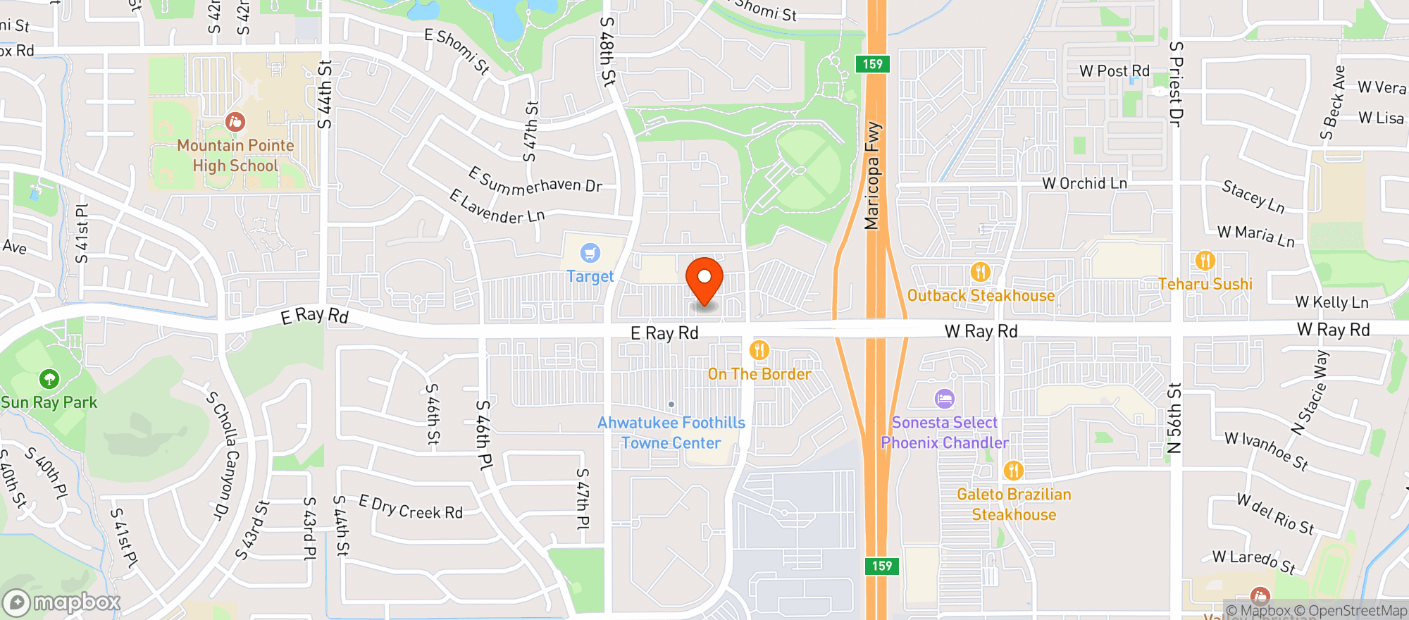 Map showing Vitamin Shoppe - Ahwatukee