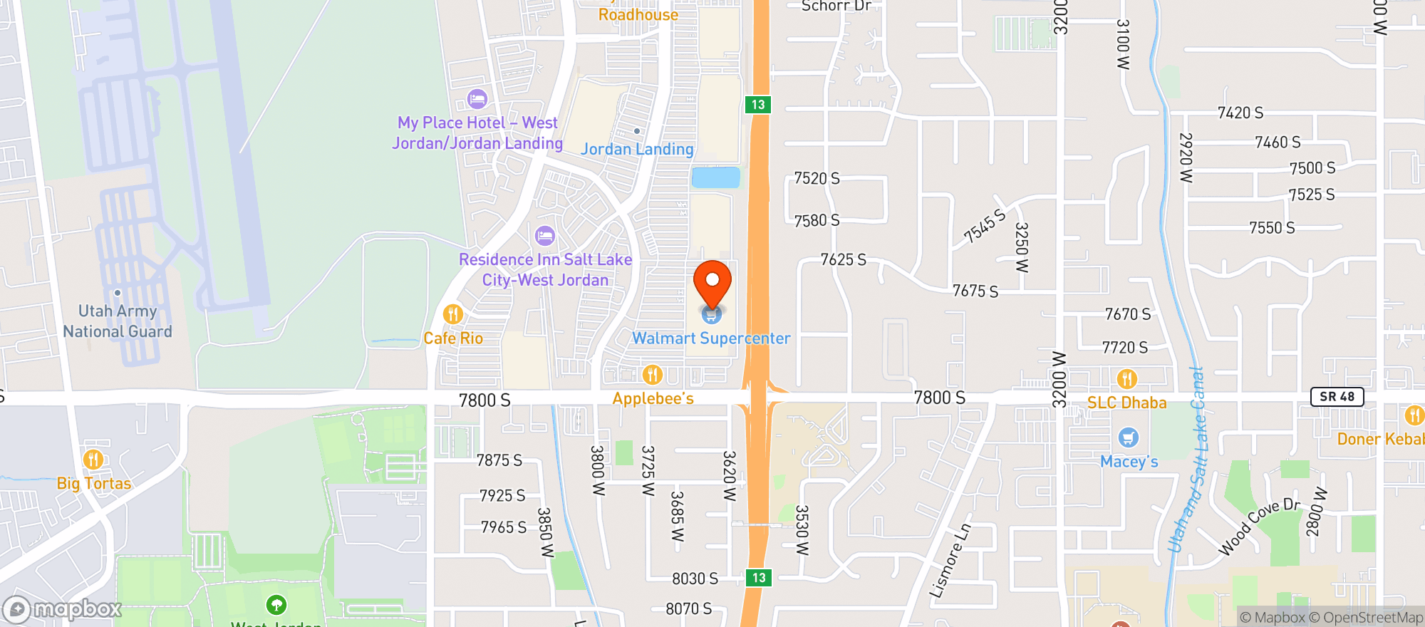Map showing Walmart Supercenter