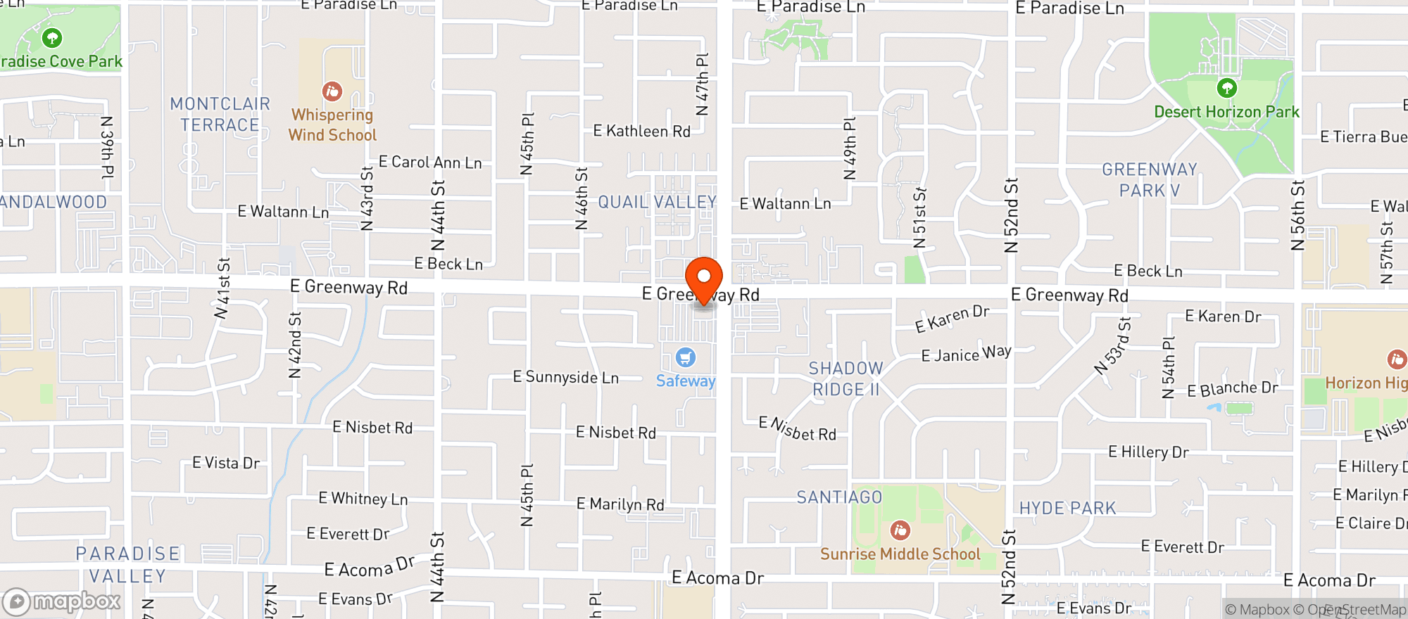 Map showing Circle K