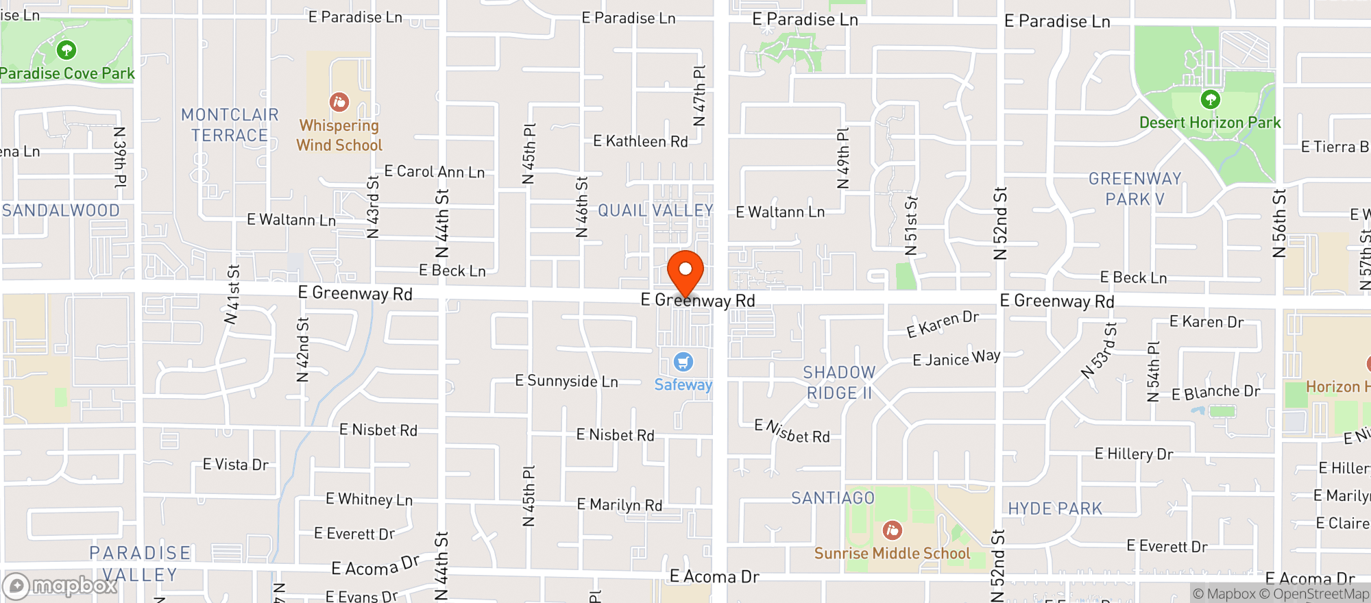 Map showing Safeway