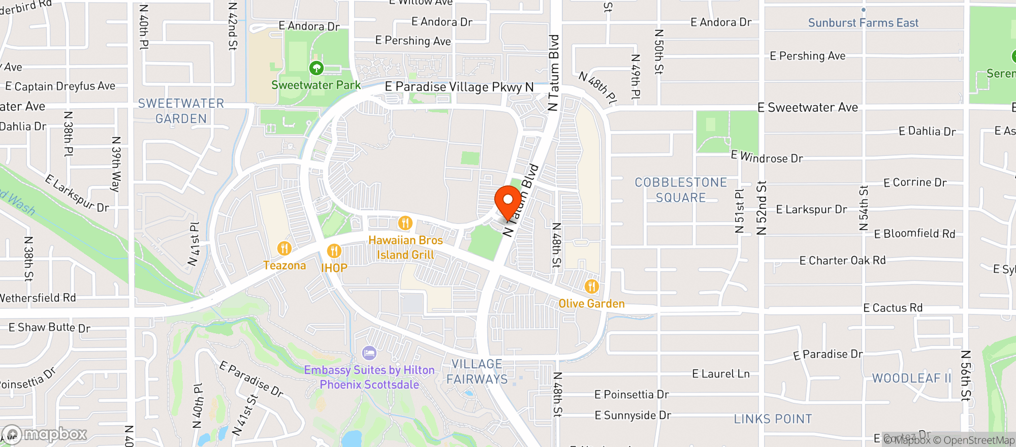 Map showing Whole Foods Market | Paradise Valley Mall