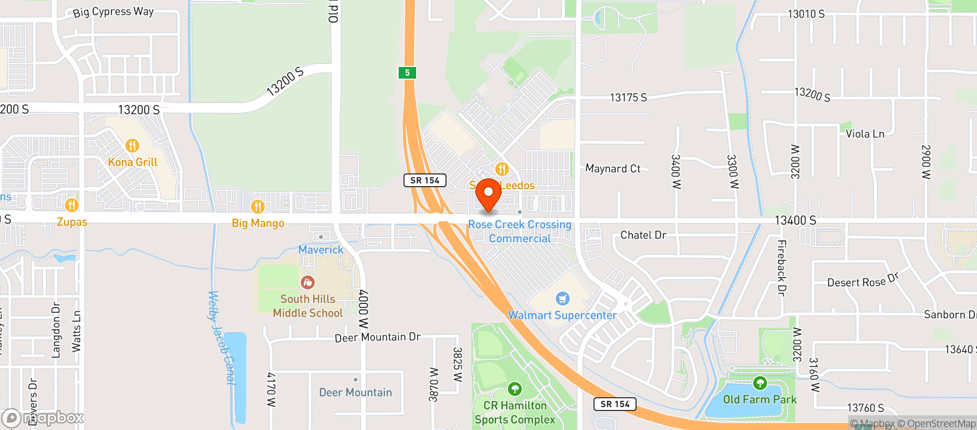 Map showing Chilis Grill & Bar
