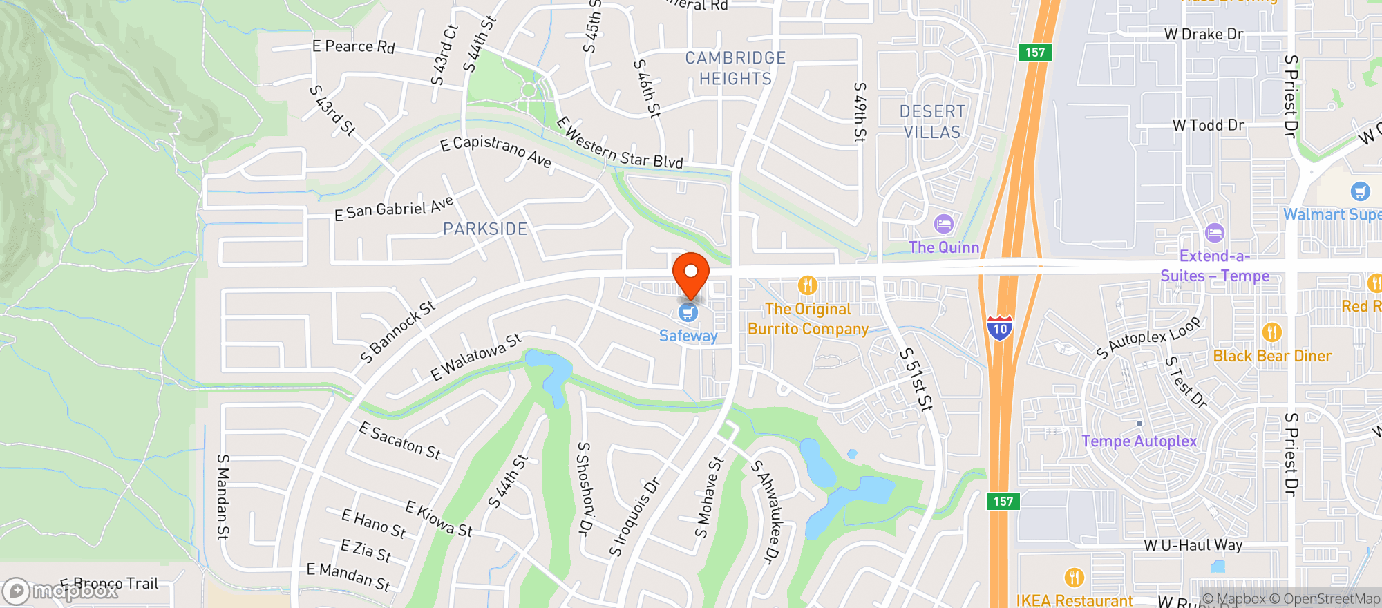 Map showing Safeway Store