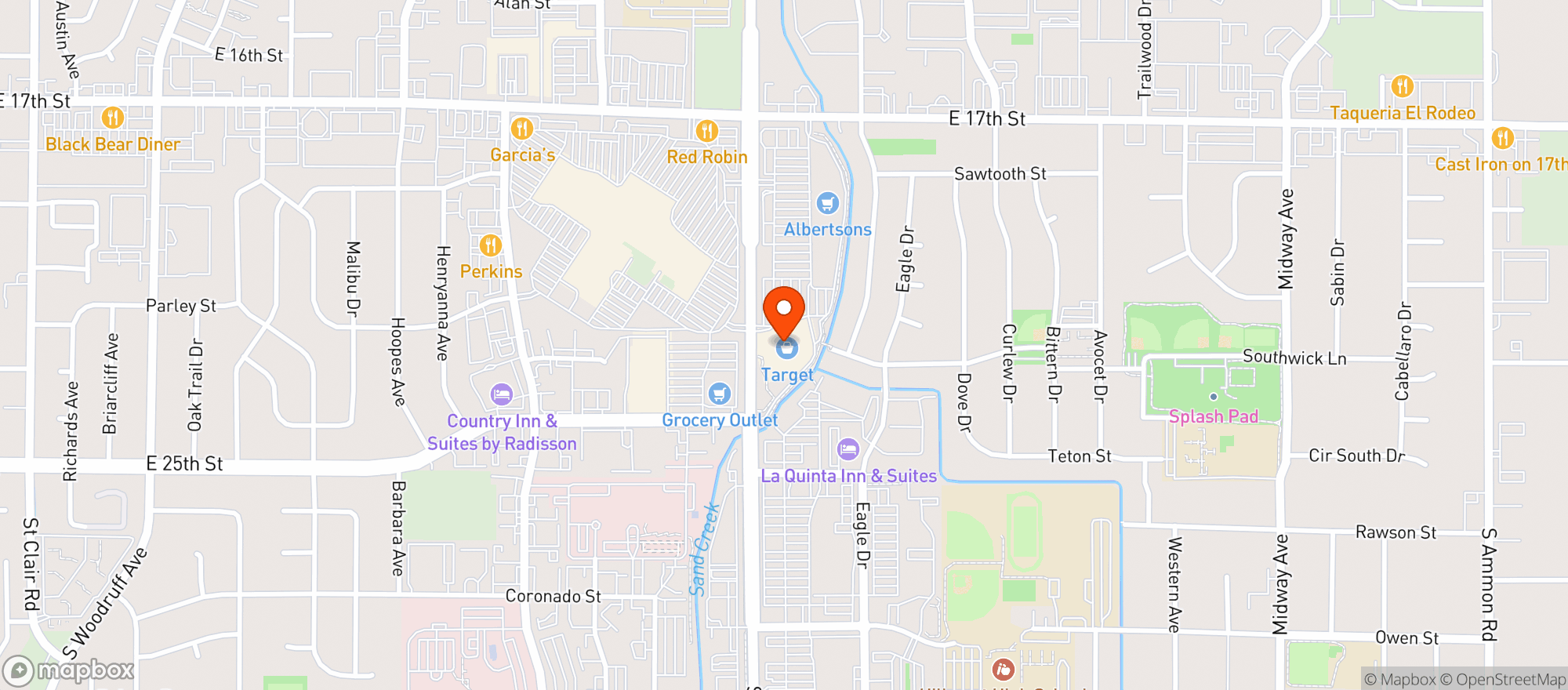 Map showing Target