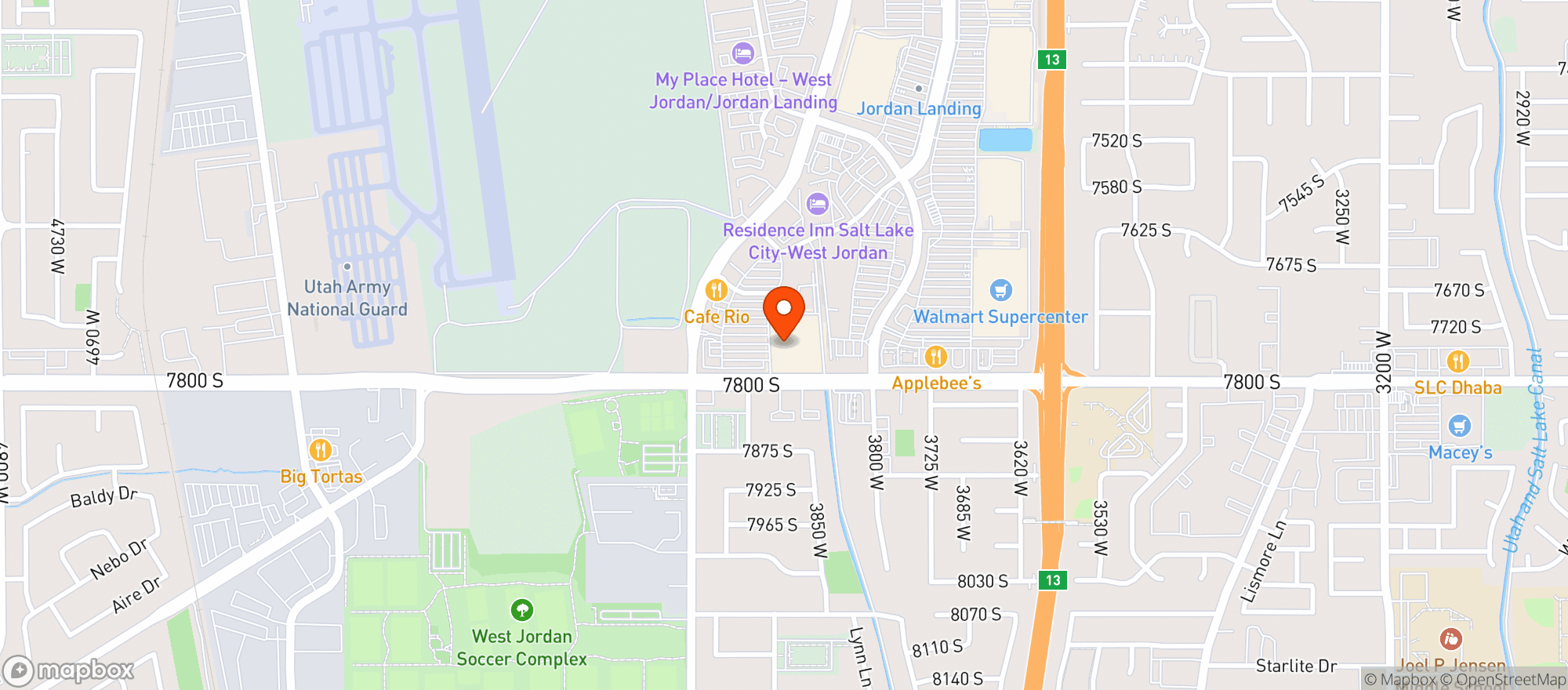 Map showing Target Store #2150