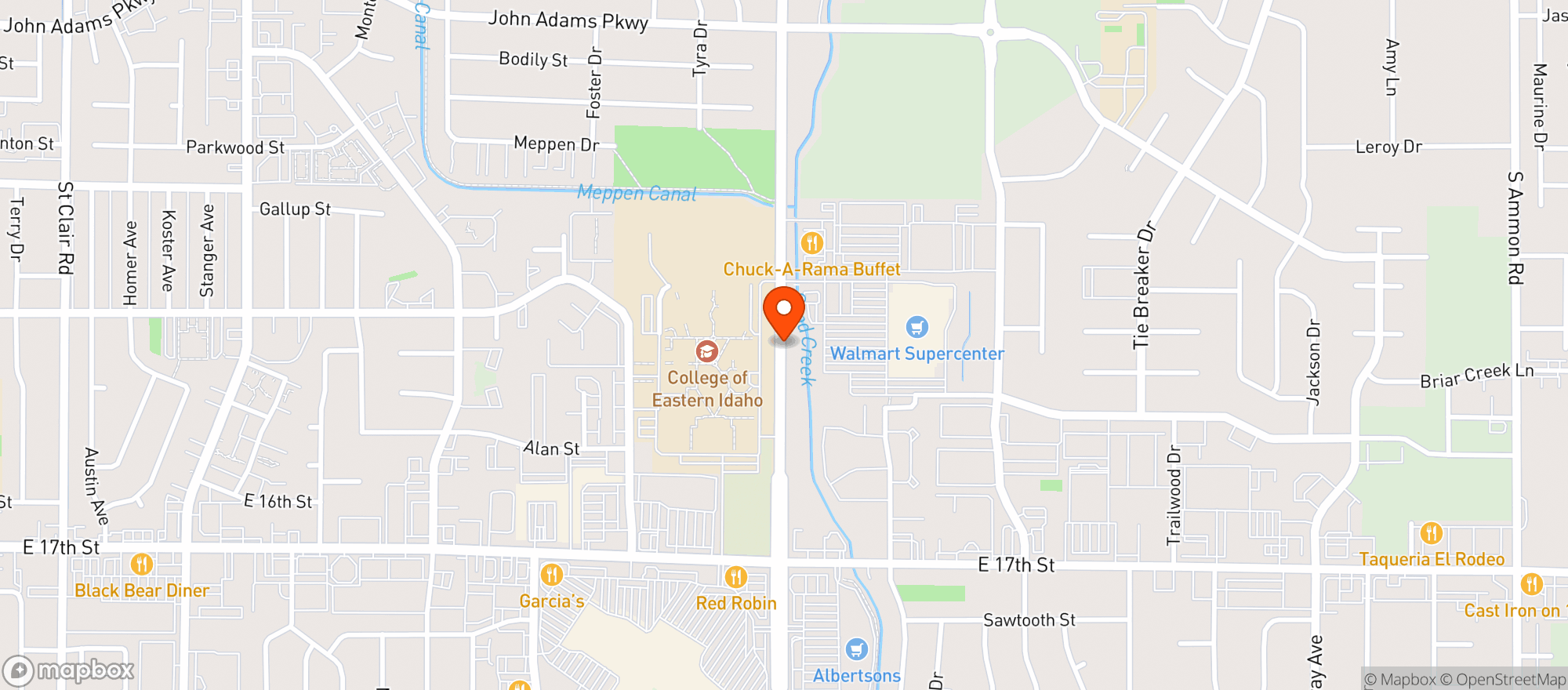 Map showing Walmart Supercenter