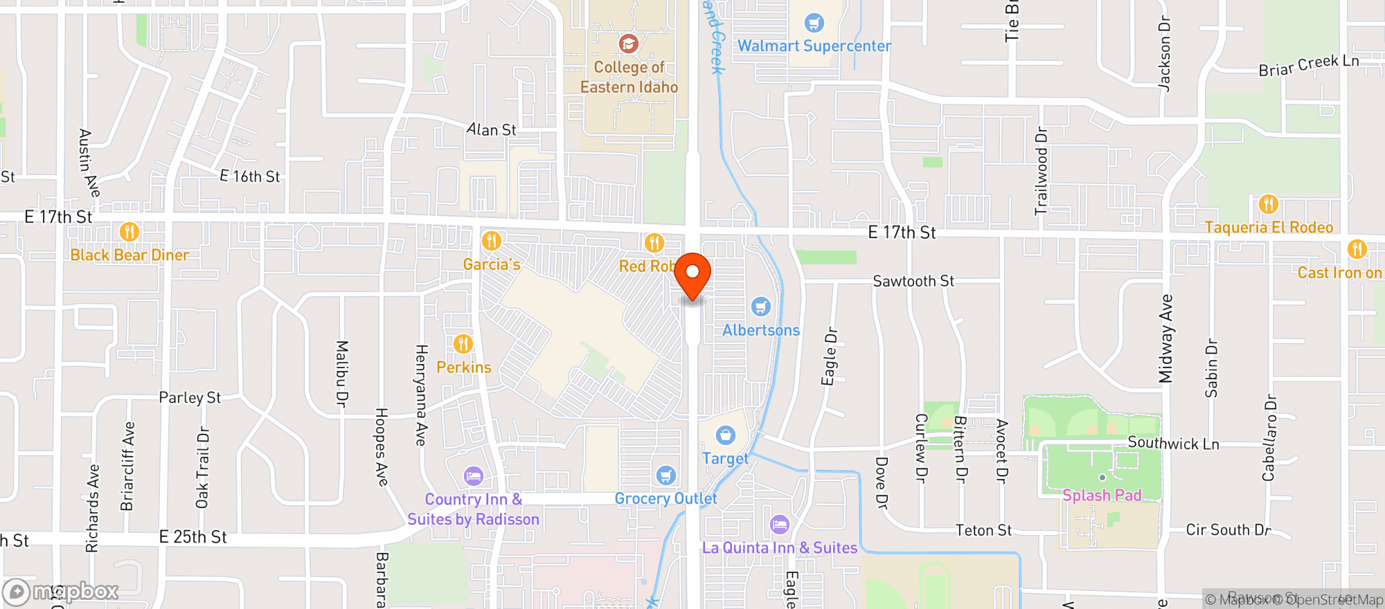 Map showing Albertsons
