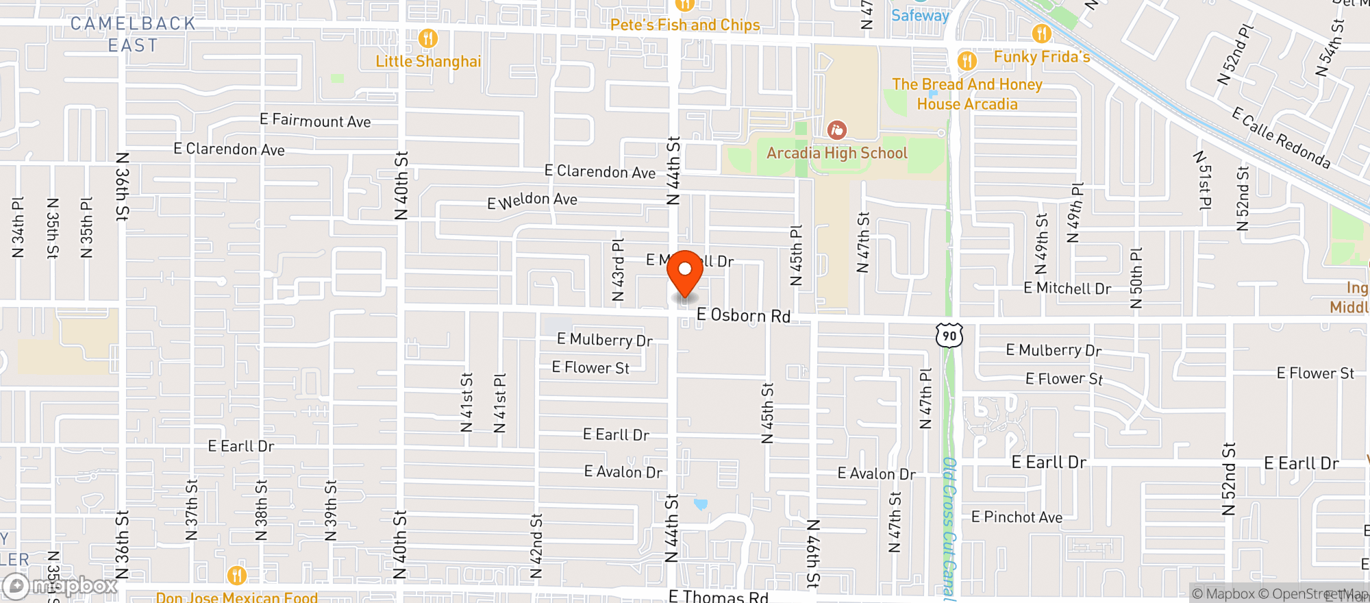 Map showing Circle K