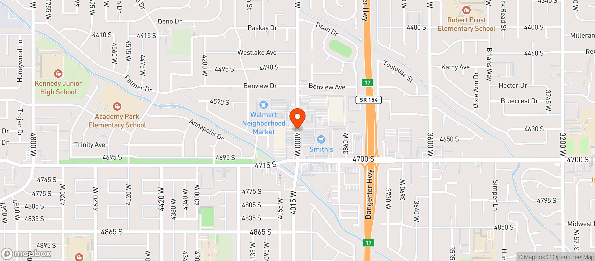 Map showing Rancho Markets