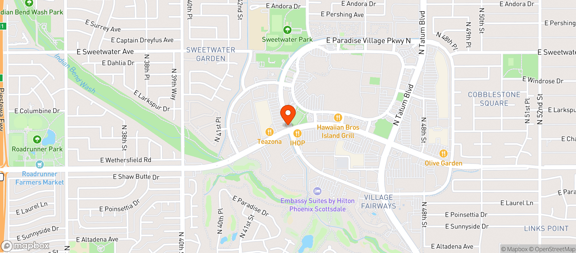 Map showing Target Store