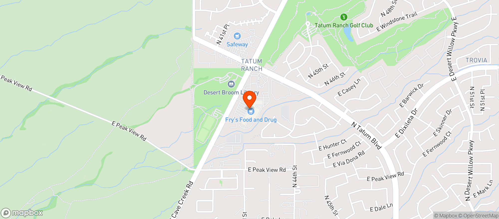 Map showing Frys Food & Drug Store