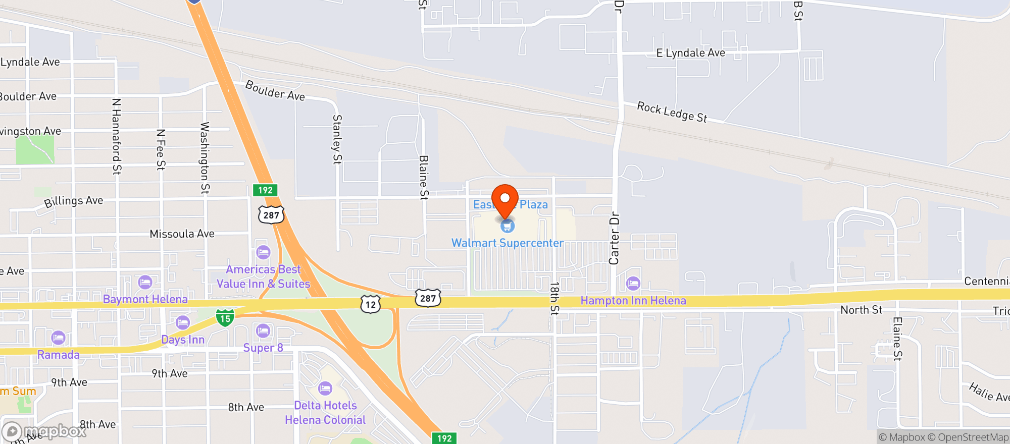 Map showing Walmart Supercenter