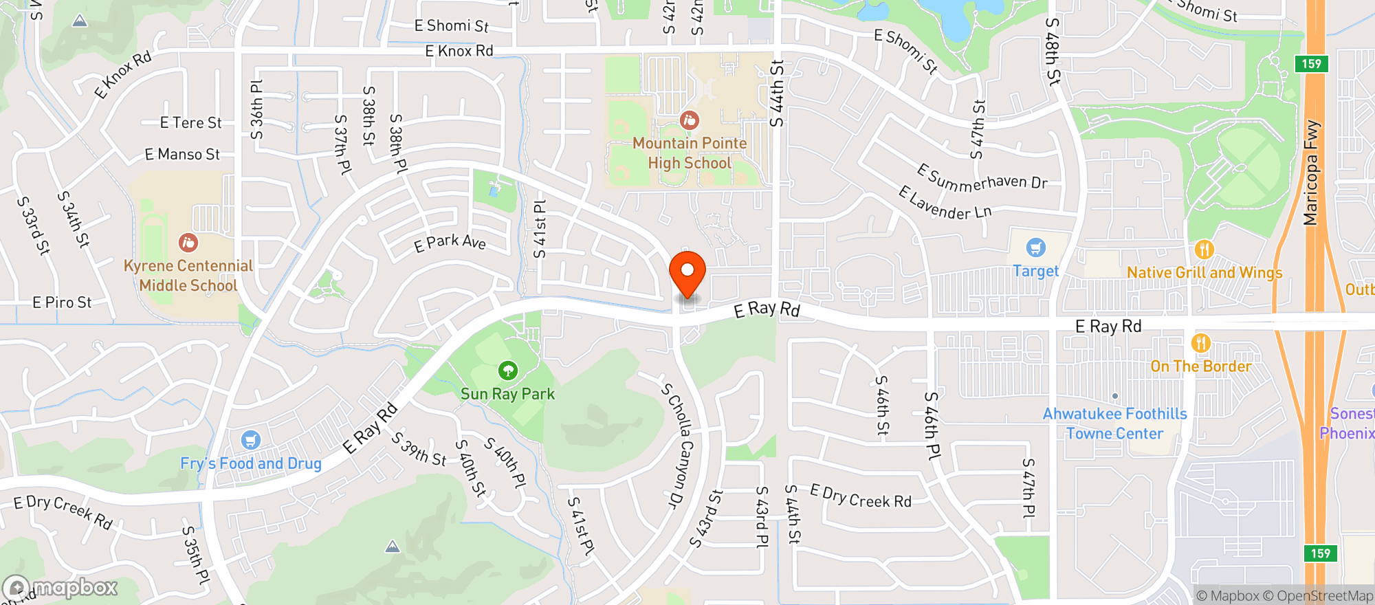 Map showing Buzzed Goat
